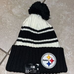 New Pittsburgh Steelers new era ski snowboard NFL football Pom knit beanie cap